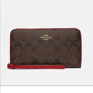 Beautiful brown and red signature wallet.